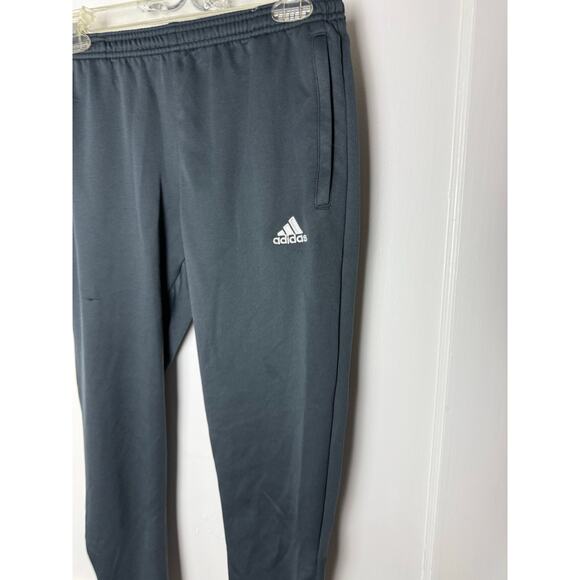 Adidas Climalite Gray Logo Straigh Leg Track Pants Soccer Pants Youth Kids MED - Picture 2 of 9